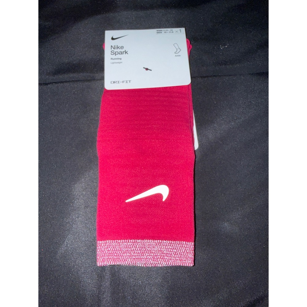NWT Nike Spark Lightweight Running Ankle Socks Red Mens 10-11.5 Womens 11.5-13